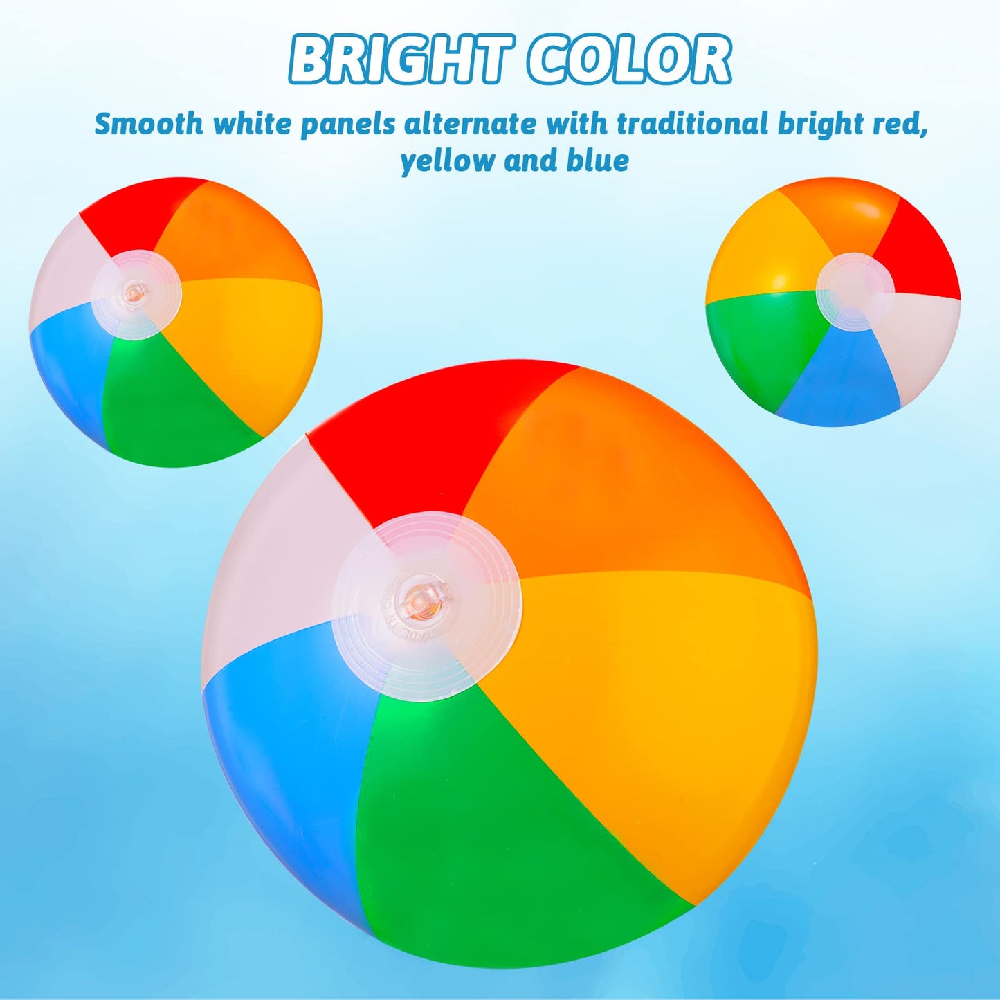 SCIONE Beach Balls Bulk 12 Pack - 9" Inflatable Swimming Pool Toys for Kids Summer Water Games, Hawaiian Tropical Theme Party Decorations Favors Supplies