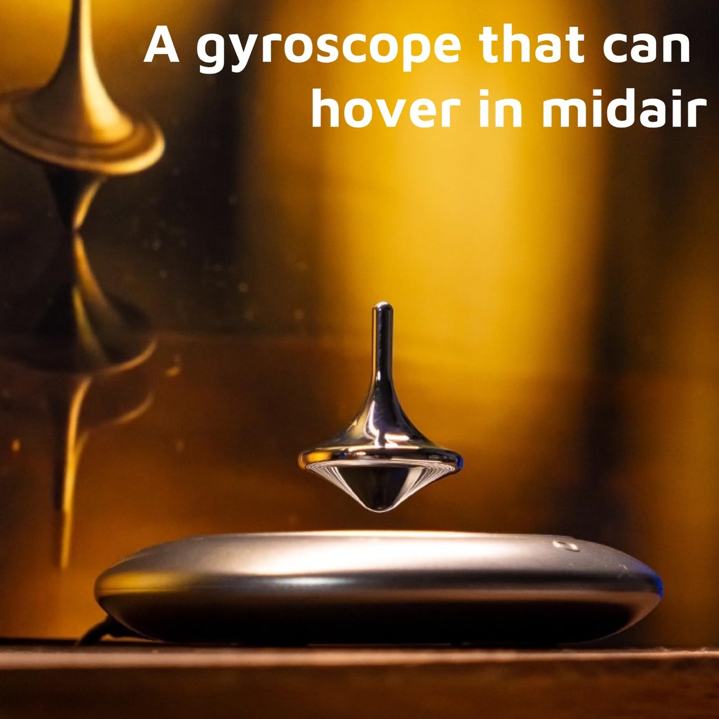Magnetic Levitating Spinning Top, 360° Floating Gyroscope Desk Decor, Cool Tech Gadget Gift for Men Boyfriend Husband, Ideal for Easter, Anniversary, Birthday & Christmas
