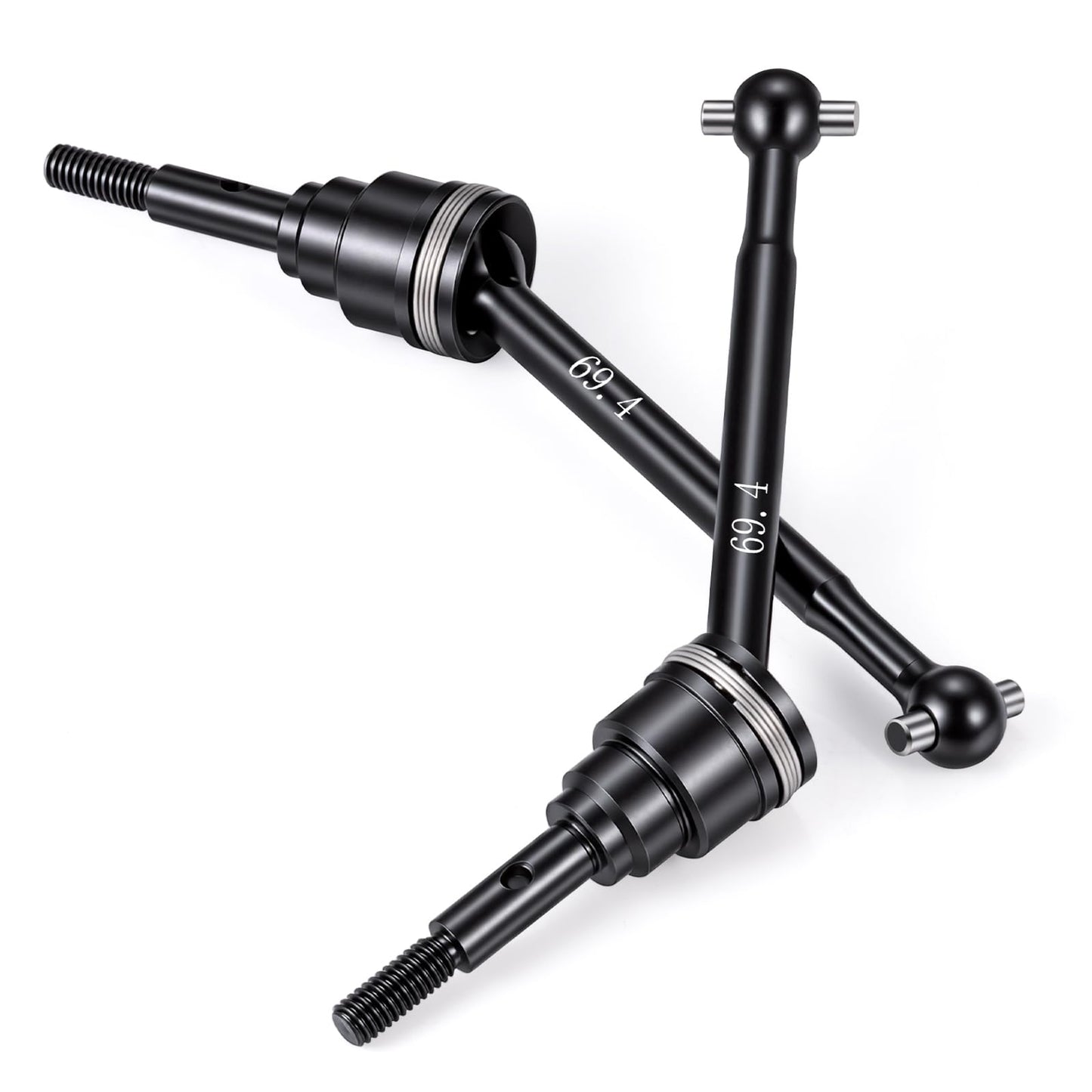 QUPA AM STORE Carbon Steel Front/Rear Driveshafts with Drive Cups for Tra-xxas 1/16 Mini XRT 3S Monster Truck Upgrades (Rear)