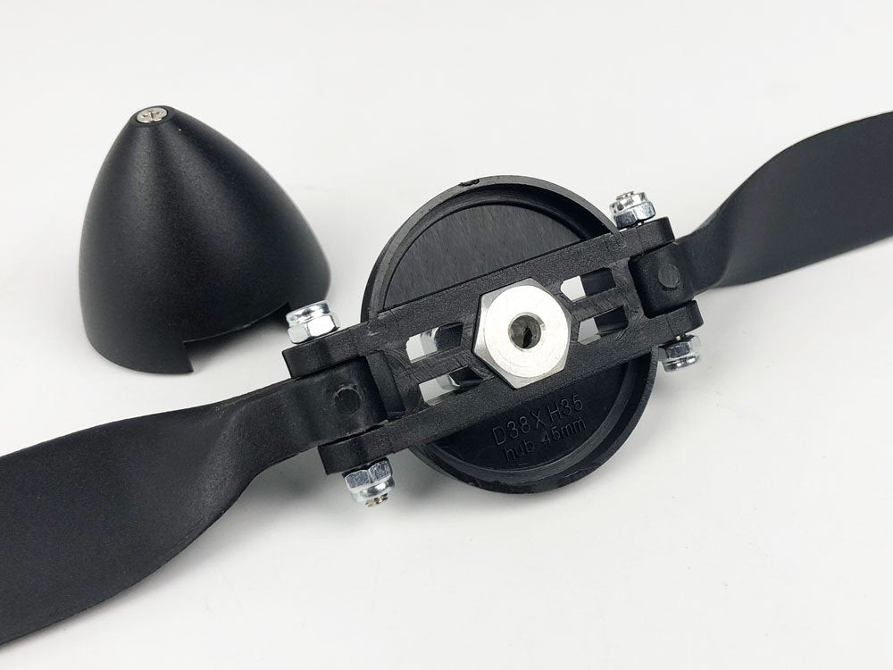 RC Folding Propeller 6" 7" 8" 9" 10" 11" 12" 13.5" 14" 15.5" 16.5" w/Different Spinner Size and Motor Shaft Diameter φ3.0 φ3.17 φ4.0 φ5.0 with Plastic Spiner Cap for RC Airplane (8×4.5, Shaft φ3.17)