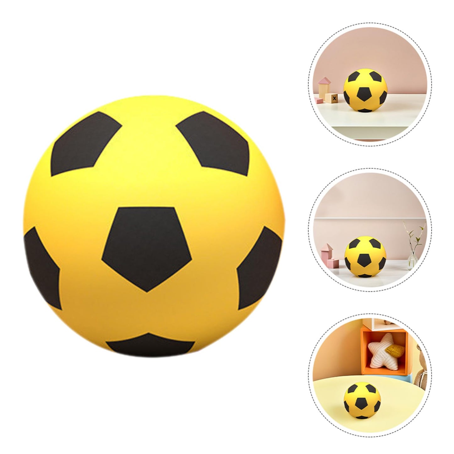 BESPORTBLE Silent Indoor Soccer Ball Soft PU Foaming Mute Football for Family Play and Safe Fun Encourages Bonding and Interactive Activities