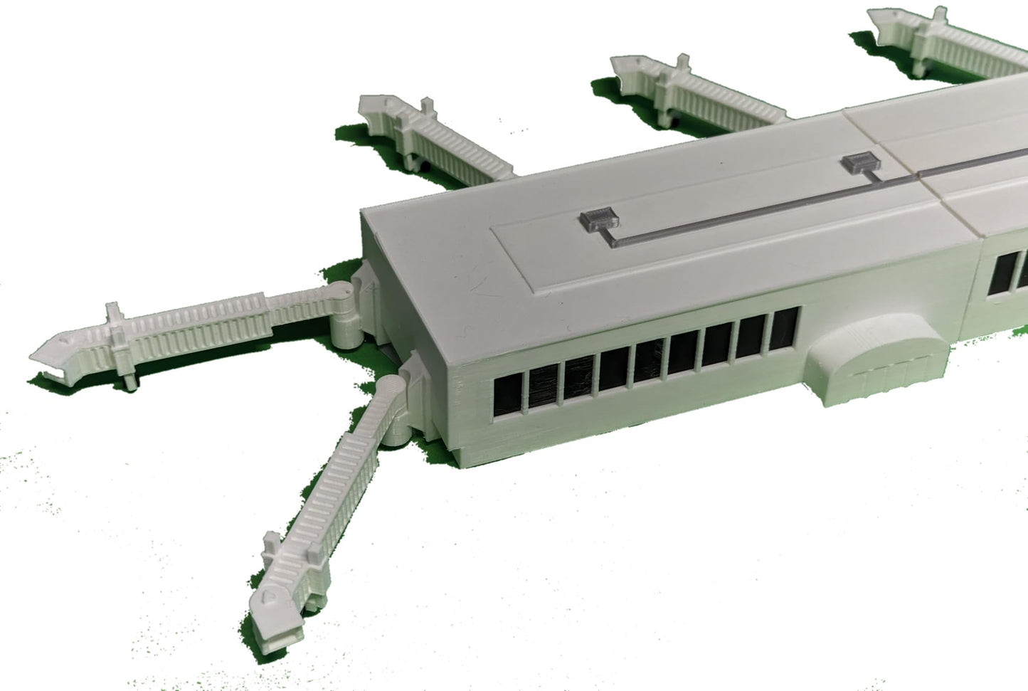 Airport Terminal with Jetbridges Compatible with Daron Toy Jets, 3D Printed