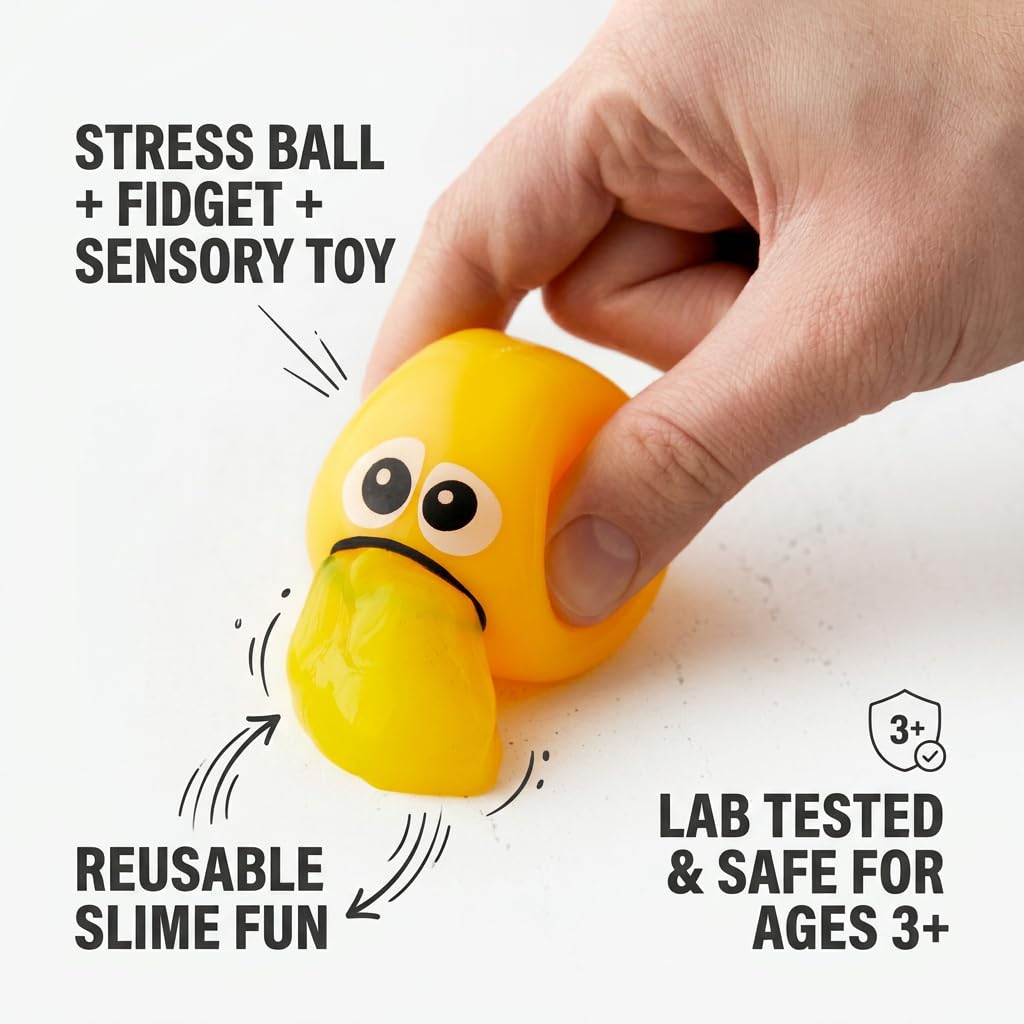 Puking Ball® - Patented, Non-Toxic, Fidget Toy, Stress Ball, Slime, Sensory Toy for Kids Adults