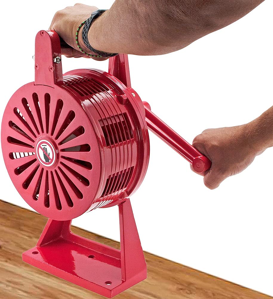 Vixen Horns Air Raid Hand Crank Siren, Loud Heavy Duty Tornado Siren with Base/Table Mount, Fire Air-raid Alarm, Warning Construction Air Horn VXS-1200MR