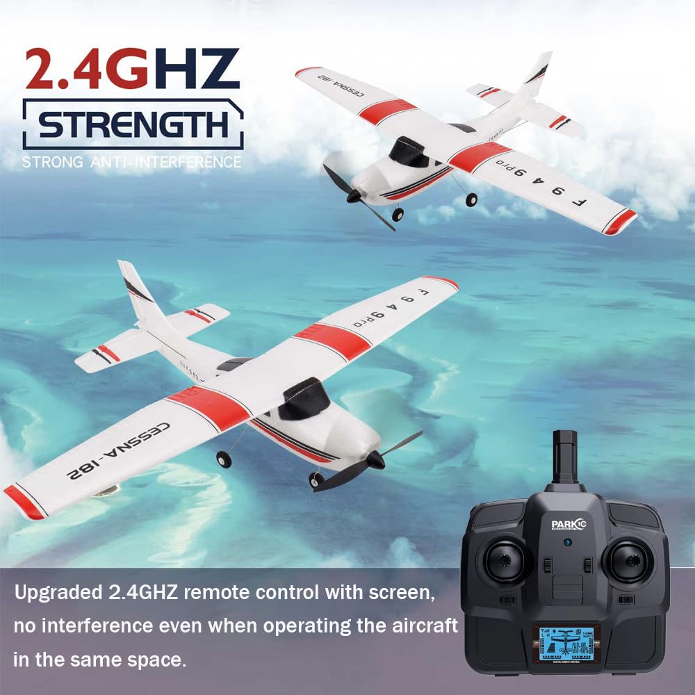Park10 Toys RC Airplane F949pro RC Plane 1020 Motor 3CH 2.4GHZ EPP RC Plane for Adults CESSNA-182 3D6G Gyroscope RTF RC Glider Planes with 2 Batteries Replaceable Parts (2BSL)