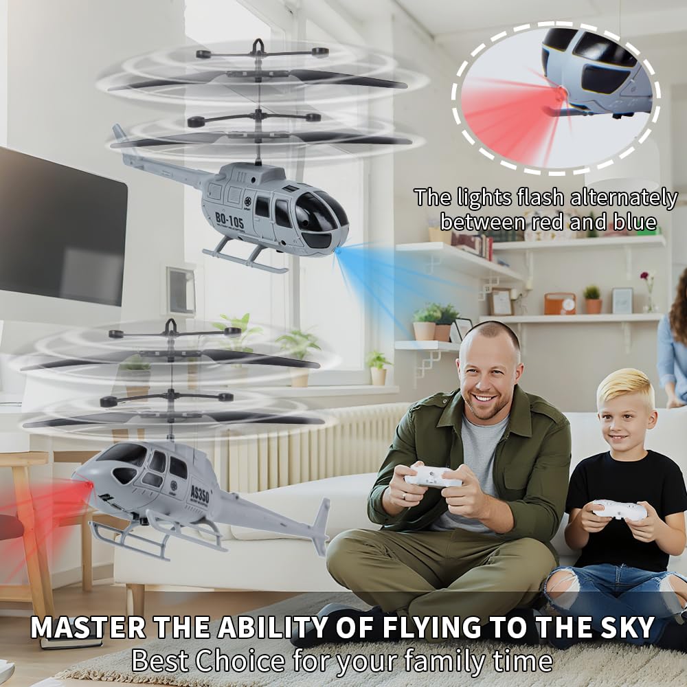 Remote Control Helicopter for Kids Boys Girls,2 Pack Military Toys Attack Helicopter,Army Style 2 Model RC Helicopters for Kids 6-8 Boys Military Lovers to Collect and Gift