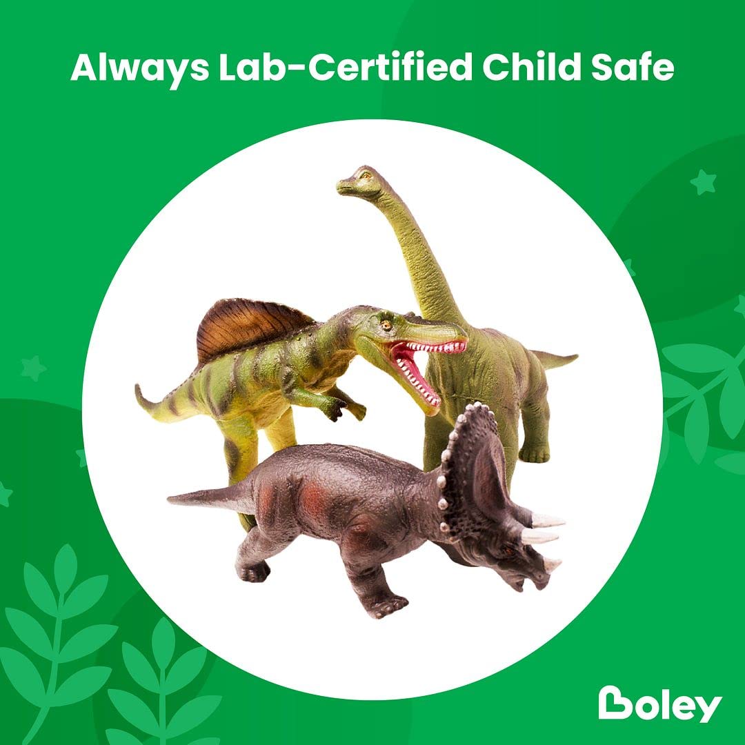 Boley Jumbo Dinosaur Toys for Kids 3-5 & 5-7 Playsets Realistic Toy for Toddlers Children Boys and Girls - Ideal for Party Favors and Birthday