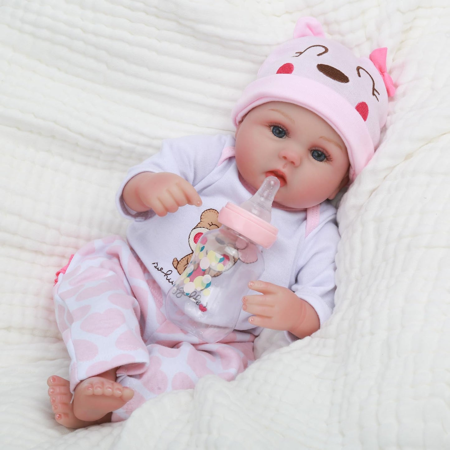 CHAREX Reborn Baby Dolls Girl - 16 Inches Realistic Soft Vinyl Newborn Baby Doll that Look Real, Best Toy for Kids Ages 3+
