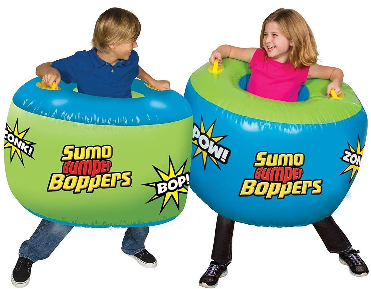 Big Time Toys Sumo Bumper Boppers Belly Bumper Toy, Set of 2 with 2 Repair Patches, Kids get Active and Silly, Air inflated Fun, More Fun Than a Pillow Fight, Great for Agility-Balance-Coordination