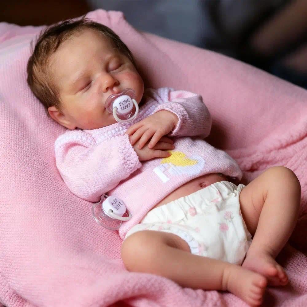 Anano Full Silicone Baby Doll Girl-20 in Realistic Reborn Baby Dolls Silicone Full Body Washable, Real Life Babys Reborn Dolls Posable, Anatomically Correct Girl with Accessories