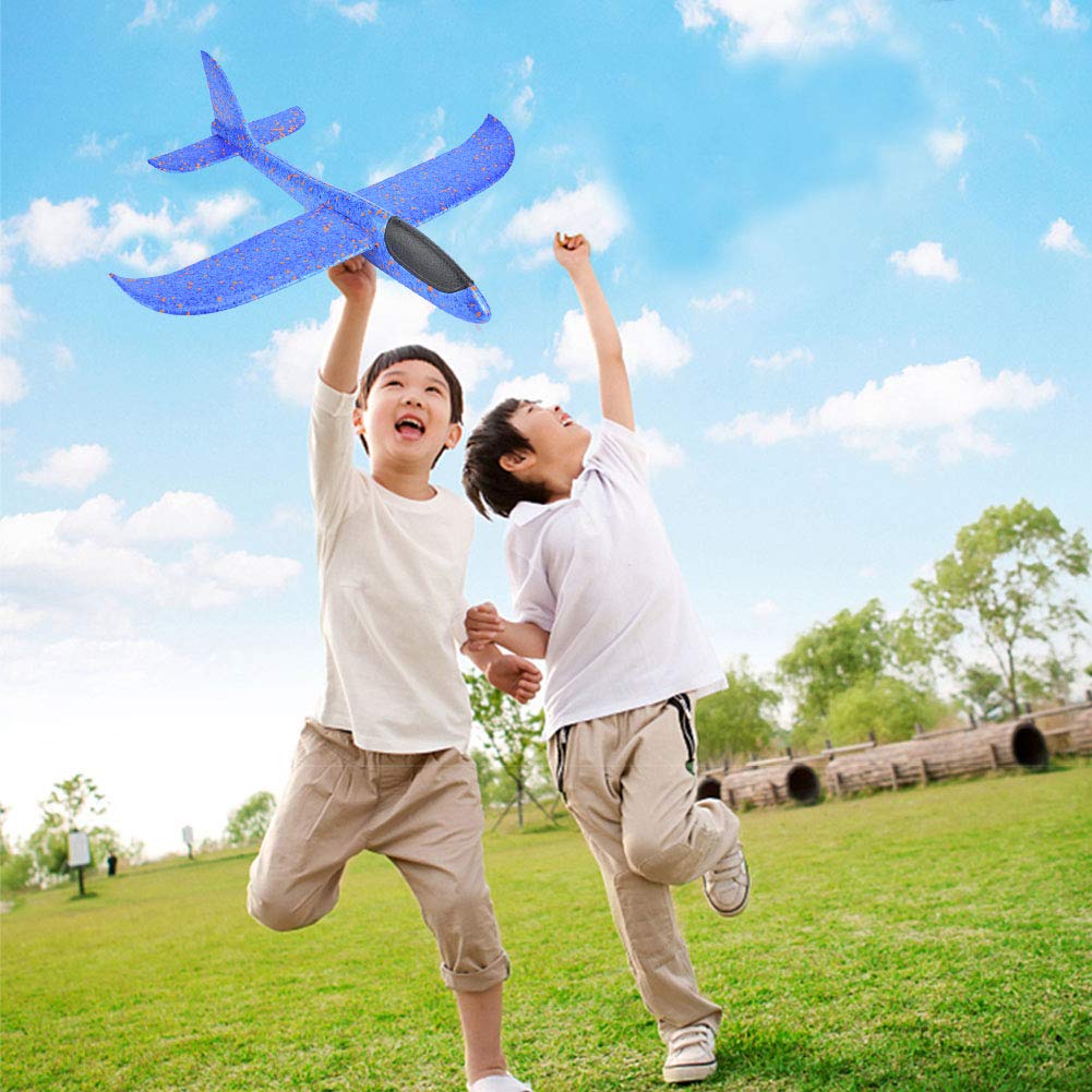 Sunisfa EPP Foam Glider Plane Aircraft, Robust Lightweight Broken with High Simulation Design for Kids, Easy to Assemble, Blue