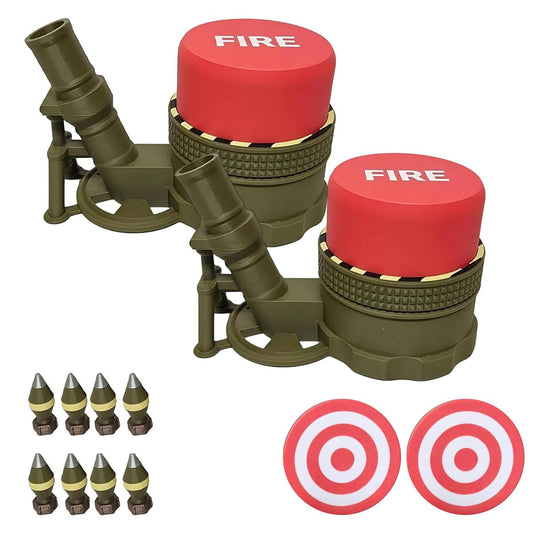 Air Slam Mortar Launcher, Creative 3D Printing Mortar Launcher Toy with Target and Projectiles, Funny Manual-Powered Launch for Backyard Lawn Family Activity (1)