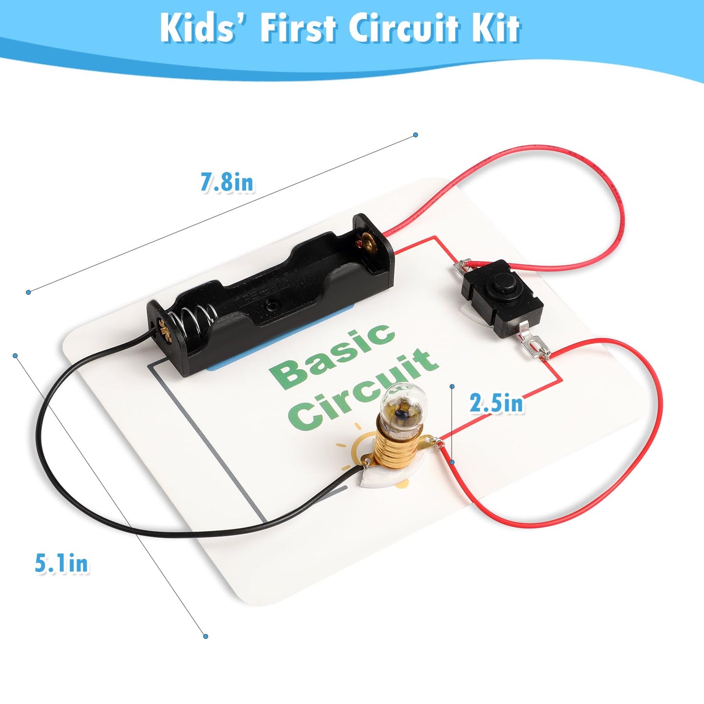 12 Bulk Electric Circuit Kit for Kids Age 8-12, Basic Circuits Science Light Bulb Experiments for Beginners, Class STEM Projects STEAM Activities, Classroom Educational Circuit Board Building Kits