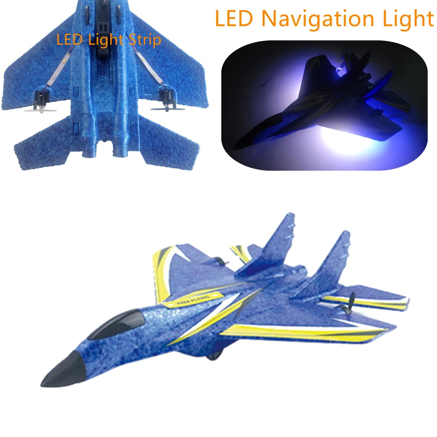 Remote Control Airplane for Kids, 2.4GHz RC Plane with Gyro, Ready to Fly RC Aircraft Toy, Easy to Fly Foam RC Airplane for Beginners & Adults
