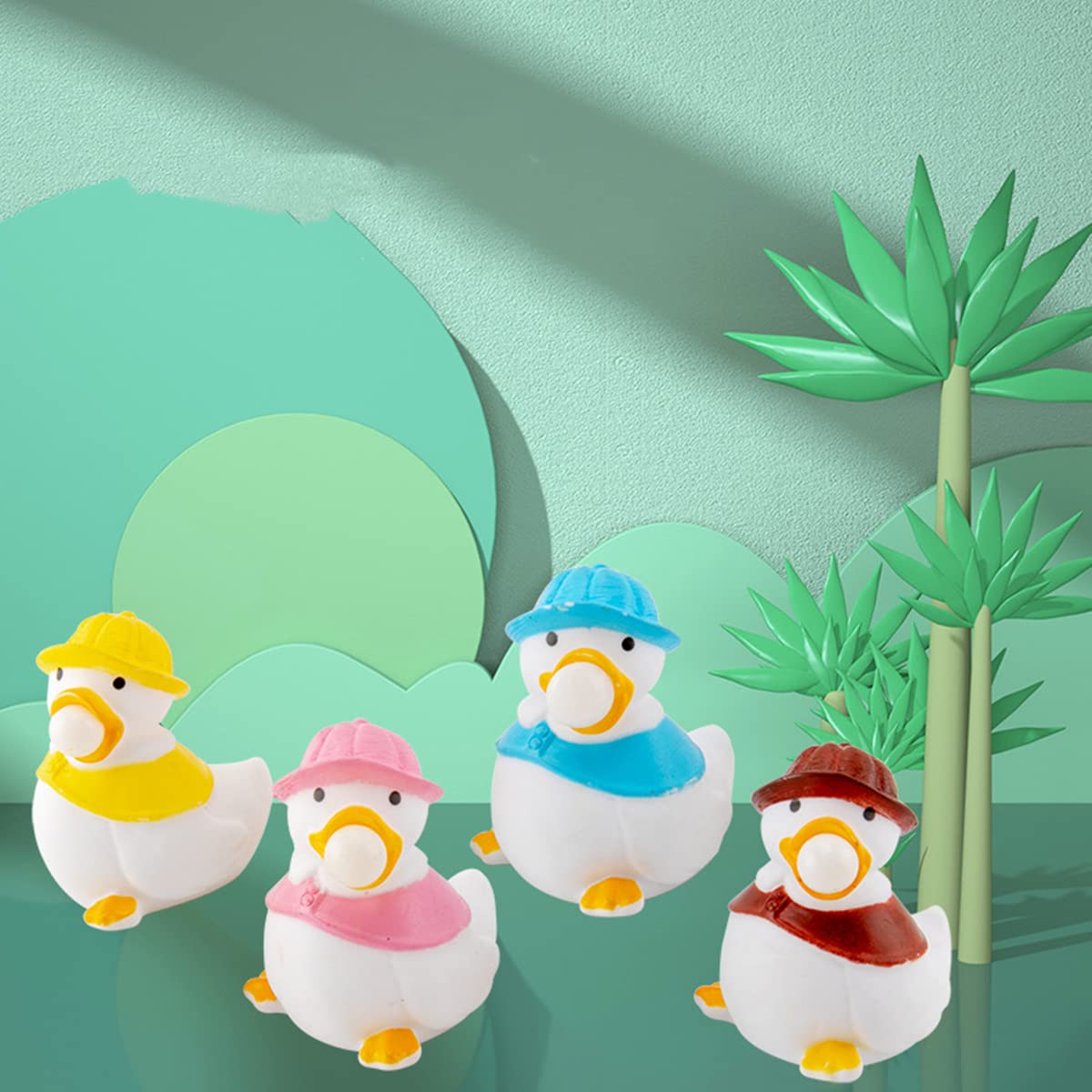 4 Pcs Ducks Squeeze the Bubble Ball ，Relieve Stress Fidget Toys for Children and Adults,Squeeze Sensory Toys for Anxiety, Autism, ADHD.(4 Ducks)