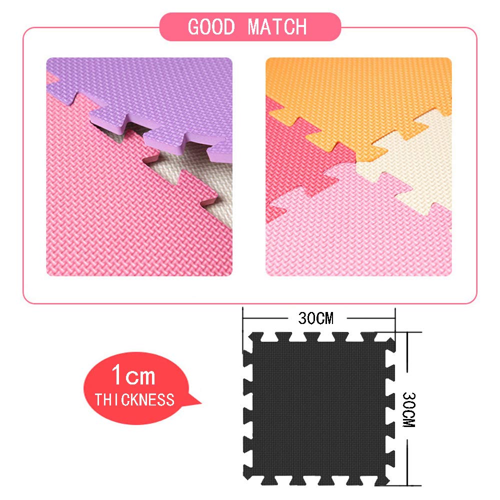 MQIAOHAM® 18 Pieces Puzzle Play Mats, Soft Baby Play Mat, Kids Interlocking Foam Floor Tiles, Toddlers Carpet Playmats G301018-101110112