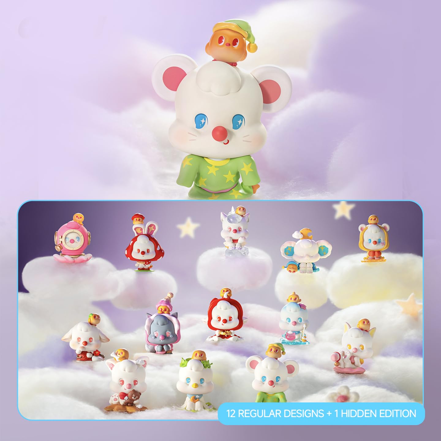 OHKU MOI Gentle Souls Series Figurine Blind Box Random Design Action Figures Collectible Toys Home Decorations Holiday Birthday Gifts (Whole Set)