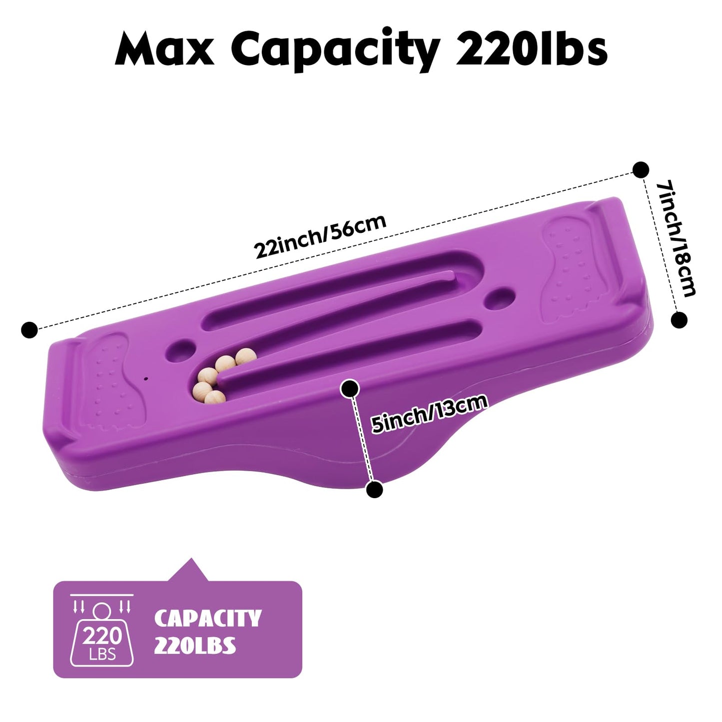 Kids Rocking Seesaw Balance Board with 5 Wooden Balls Sensory Training Rocking Board Balance Training Equipment Children Indoor Outdoor Activity Toy