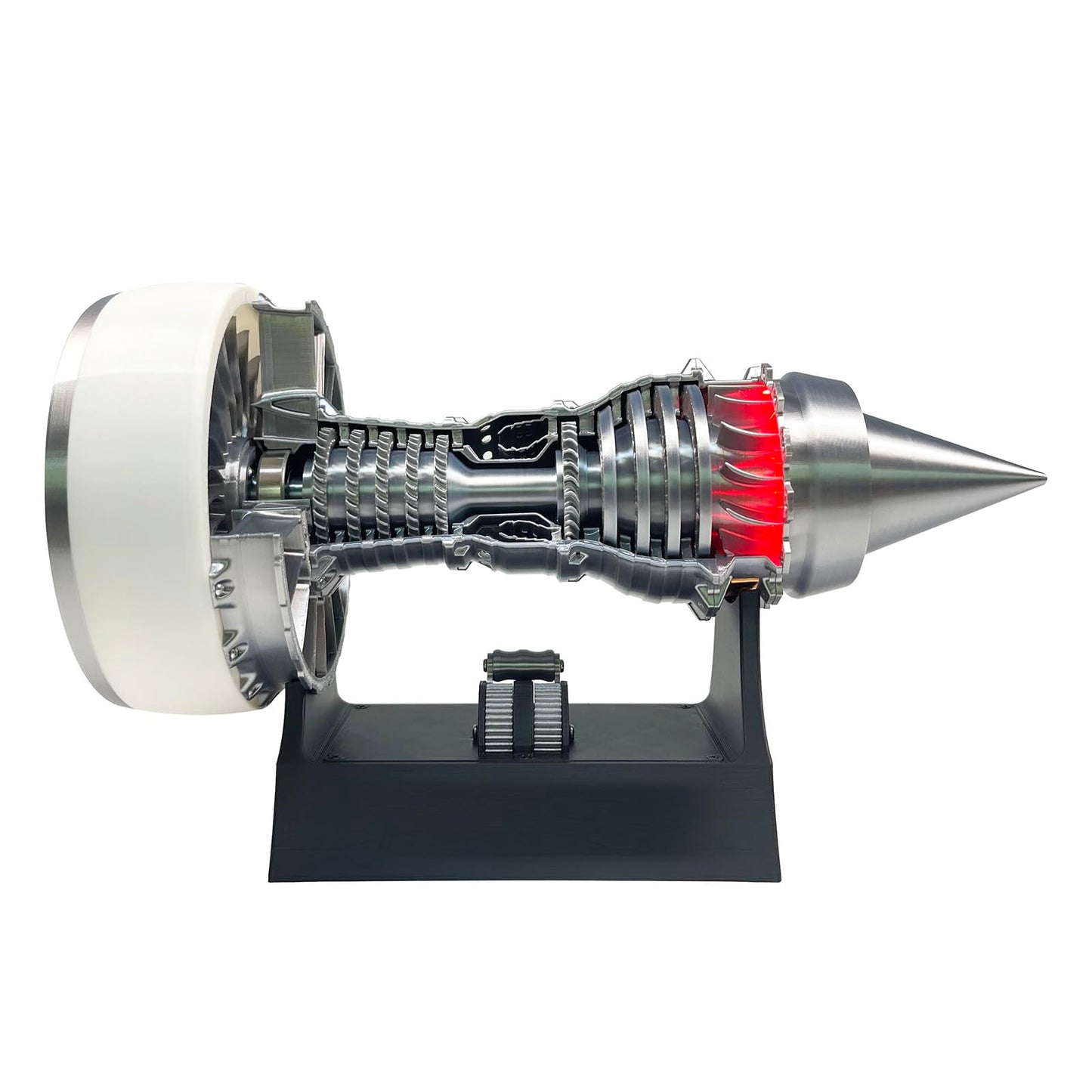 Turbofan Jet Engine Model Kit - 28CM A380 TR900 Aircraft Engine Replica with LED Lights & Adjustable Speed - DIY Mechanical STEM Project for Adults, Aviation Enthusiast Desktop Decor & Gift