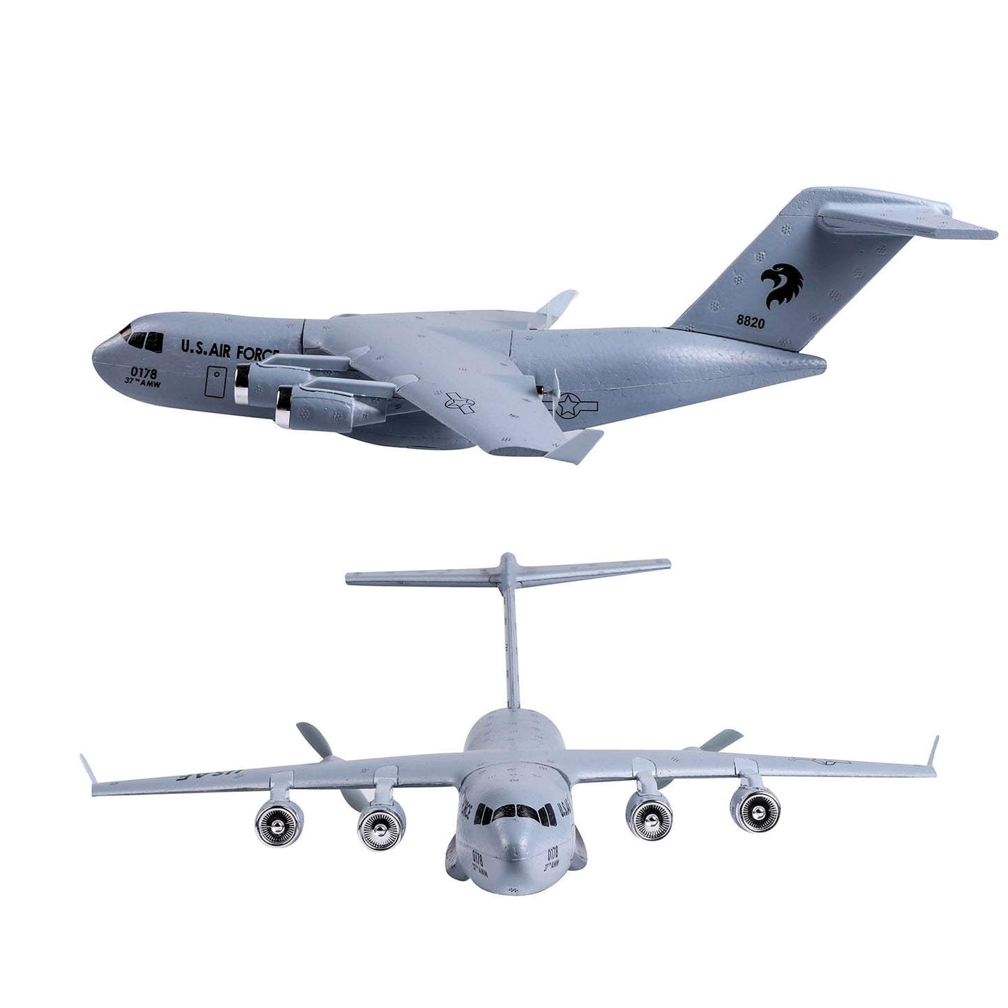 OTTCCTOY RTF RC Plane, 2.4Ghz 2 Channels Airplane, Navy Blue C17 Globemaster III Aircraft, Easy to Fly RC Toy