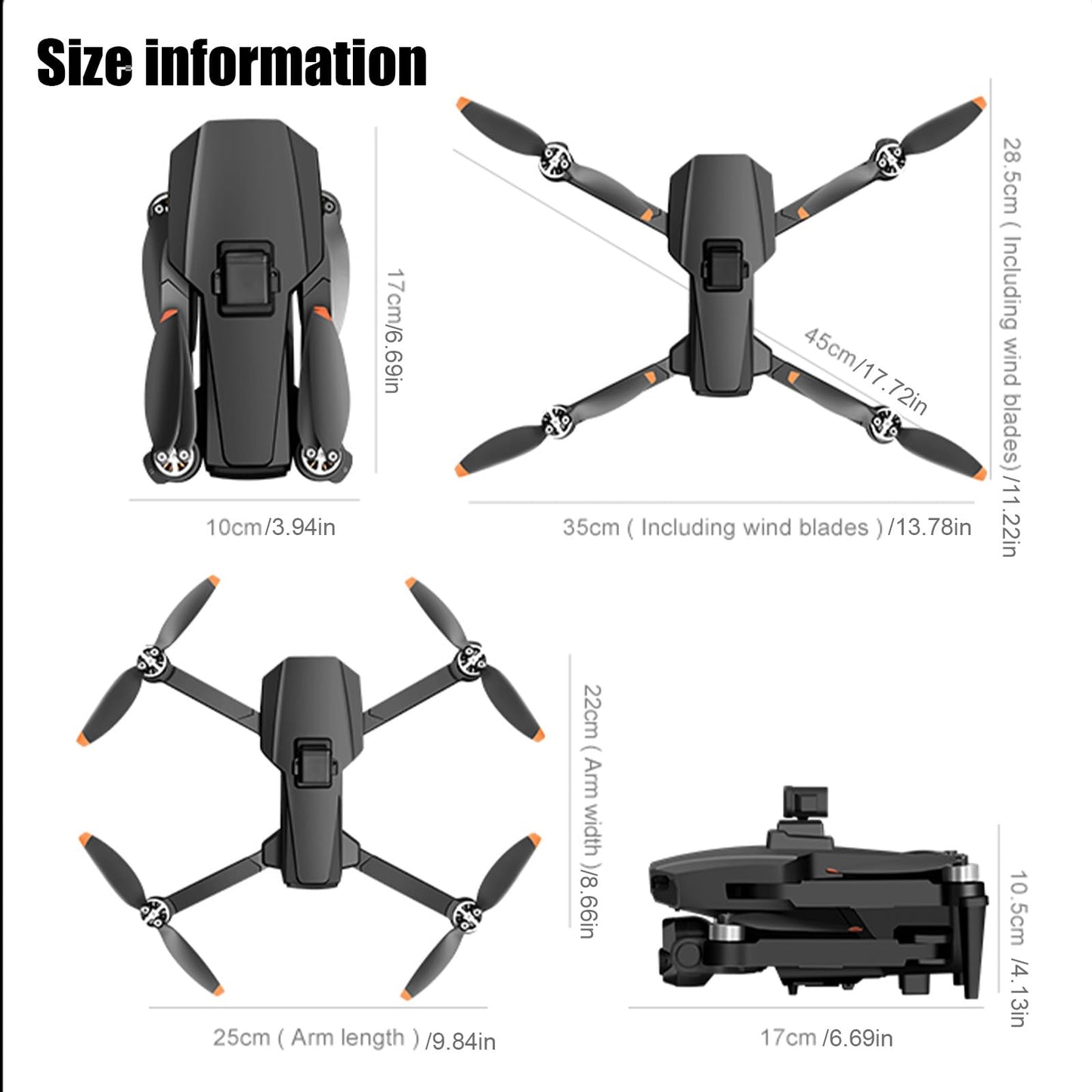 QQCHGOL GPS Drone with 2 Wide-Angle Camera 4K for Adult Beginner,5" Screen Control,360° Obstacle Laser Avoidance,45 Min Flight , FPV Drone with 2-Axis Gimbal,Auto Return,Follow Me, Circle Fly,BL Motor,2 Batteries
