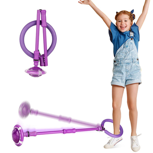 Astrell Skip Ball - Foldable Colorful Flash Wheel Indoor Outdoor Game Fitness Toys for Kids, Cool Kids Toys Christmas Birthday Gifts for Girls Boys Age 6 7 8 9 10+ Year Old.