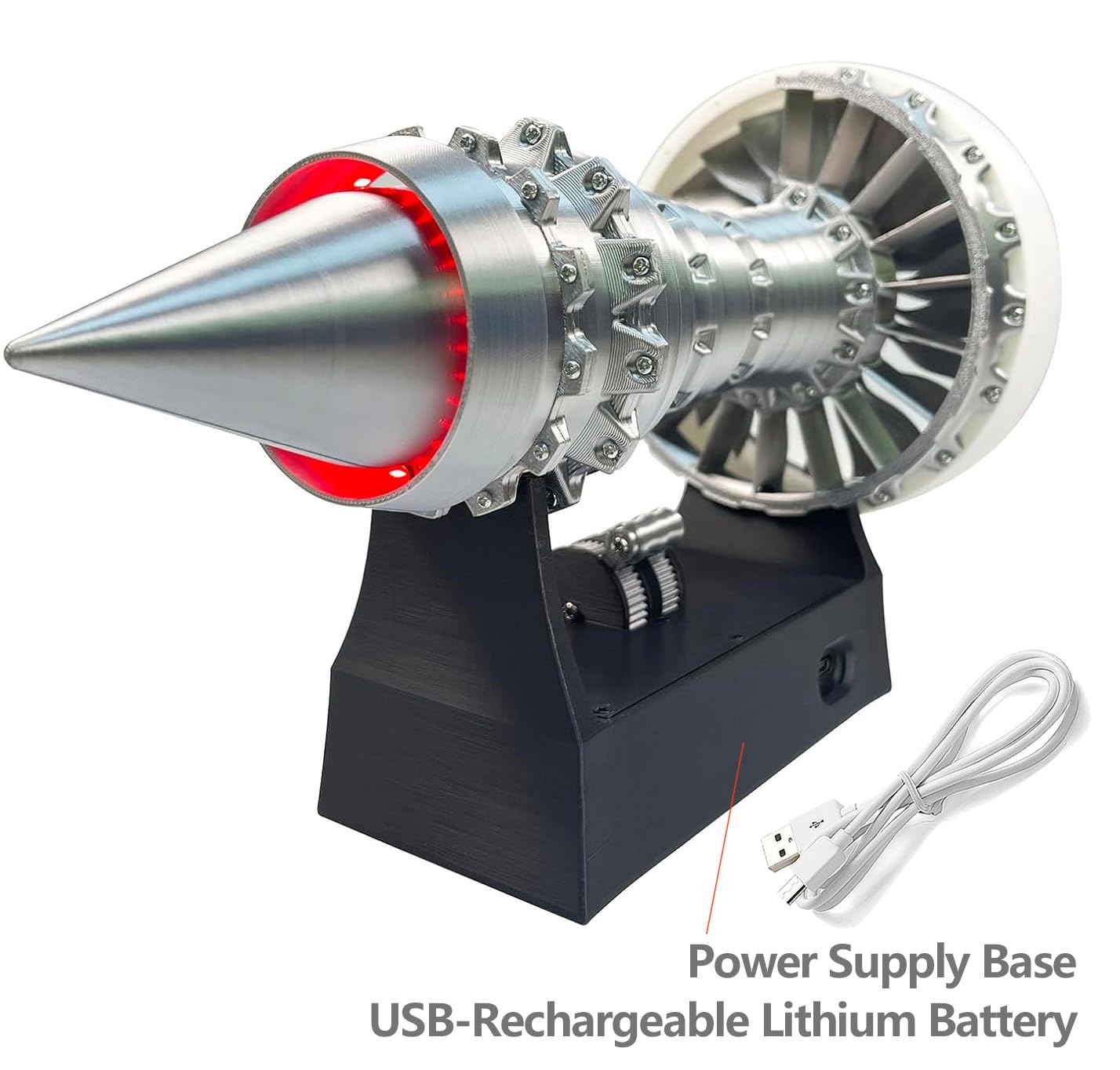 Turbofan Jet Engine Model Kit - 28CM A380 TR900 Aircraft Engine Replica with LED Lights & Adjustable Speed - DIY Mechanical STEM Project for Adults, Aviation Enthusiast Desktop Decor & Gift