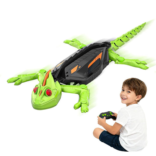 Wall Climbing RC Toy for Kids Boys Girls Indoor - Remote Control Gecko Crawler Robotic Car, Rechargeable Electric Chameleon Robots, Fun Gifts, Interactive Birthday Toys for 3 4 5 6 7 8 Year Old