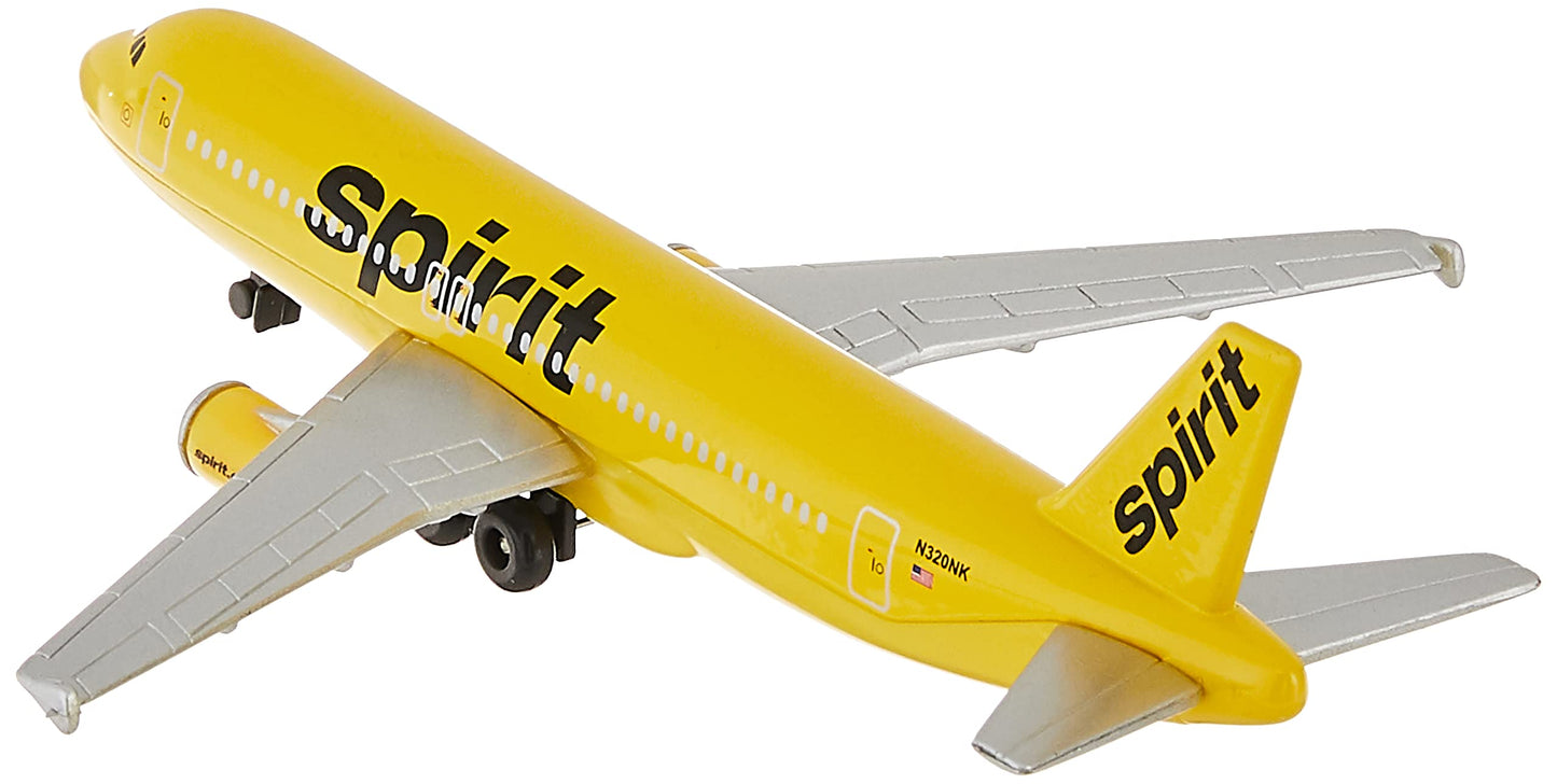 Daron Toy Airplane – Spirit Airlines – Die-Cast Metal Model Airplane Toy with Plastic Parts for Kids Ages 3+