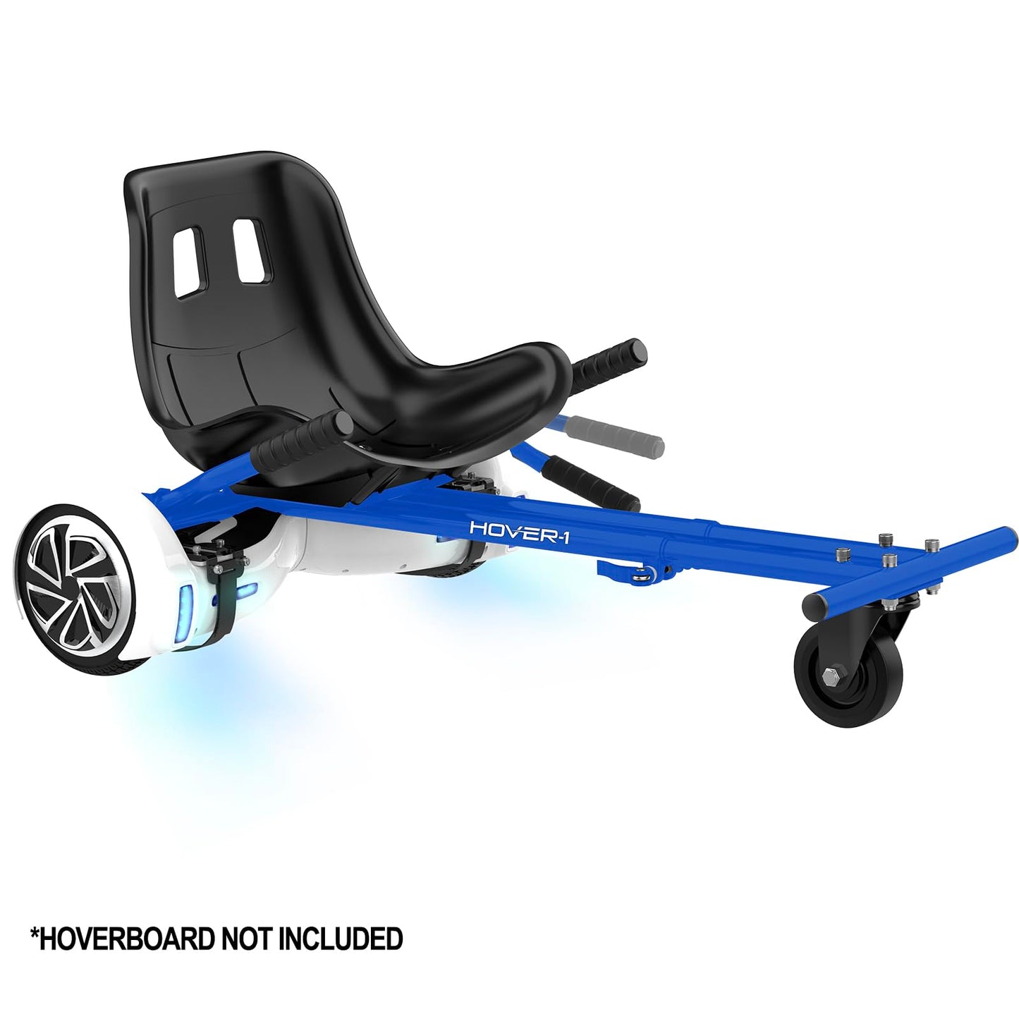 Hover-1 Buggy Hoverboard Attachment Compatible with Most 6.5" & 8" Electric Hoverboards, Hand-Operated Rear Wheel Control, Adjustable Frame & Straps, Easy Assembly & Install Hoverboard Go Kart