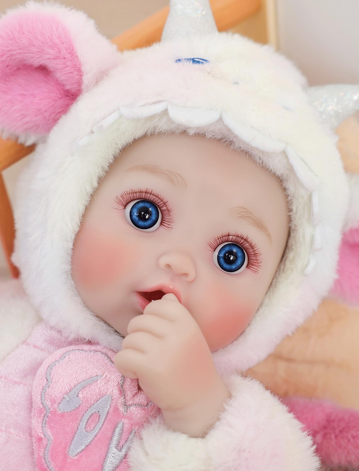 Cloveray Baby Dolls, 18inch Large Realistic Cute Soft Body Baby Doll Real Life Baby Dolls with Accessories for 3+ Year Old Girls Gifts, Pretend Play, Collection, Love Slogan Design