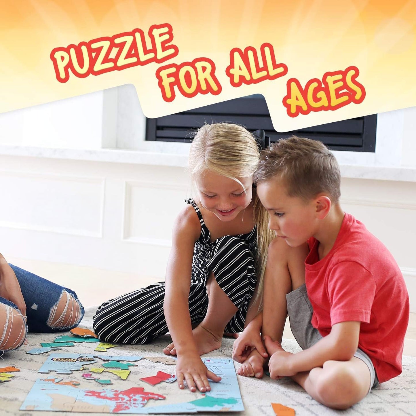 GeoToys GeoPuzzle, Country Jigsaw Puzzles Set of 6, Geography Game & Map Puzzle, Educational Games & Kids Learning Activities, Puzzle Gifts for Children Ages 6-9, Fun Learning Toys for Kids