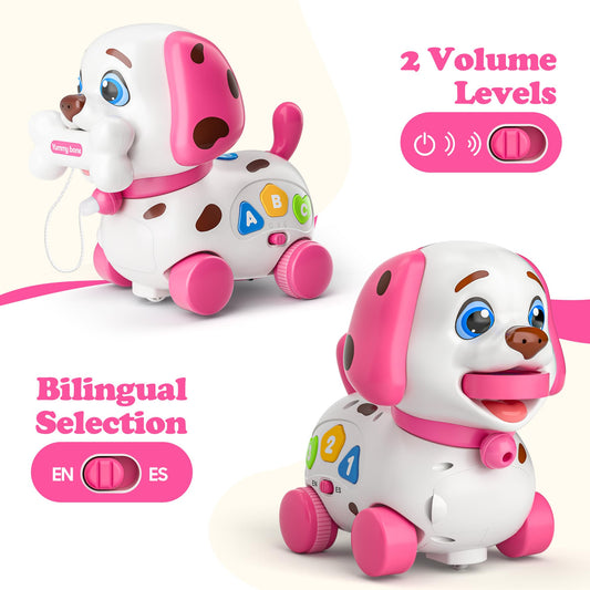 Musical Toys for 1 Year Old Girl Gifts, Bilingual Baby Toys 6-12-18 Months, First 1st Birthday Girl Gifts, Learning Educational Toddlers Puppy for 1 Year Old Boy Present