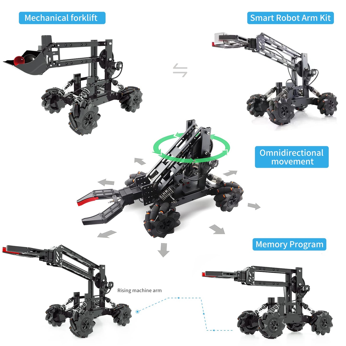 Robotic Arm Kit, STEM Projects for Kids Ages 8-12, Science Kits Electronic Robot Arm for Boys & Girls to Learn Programming/Technology, Educational Building Kits for Beginners, Xmas Gifts for Teens