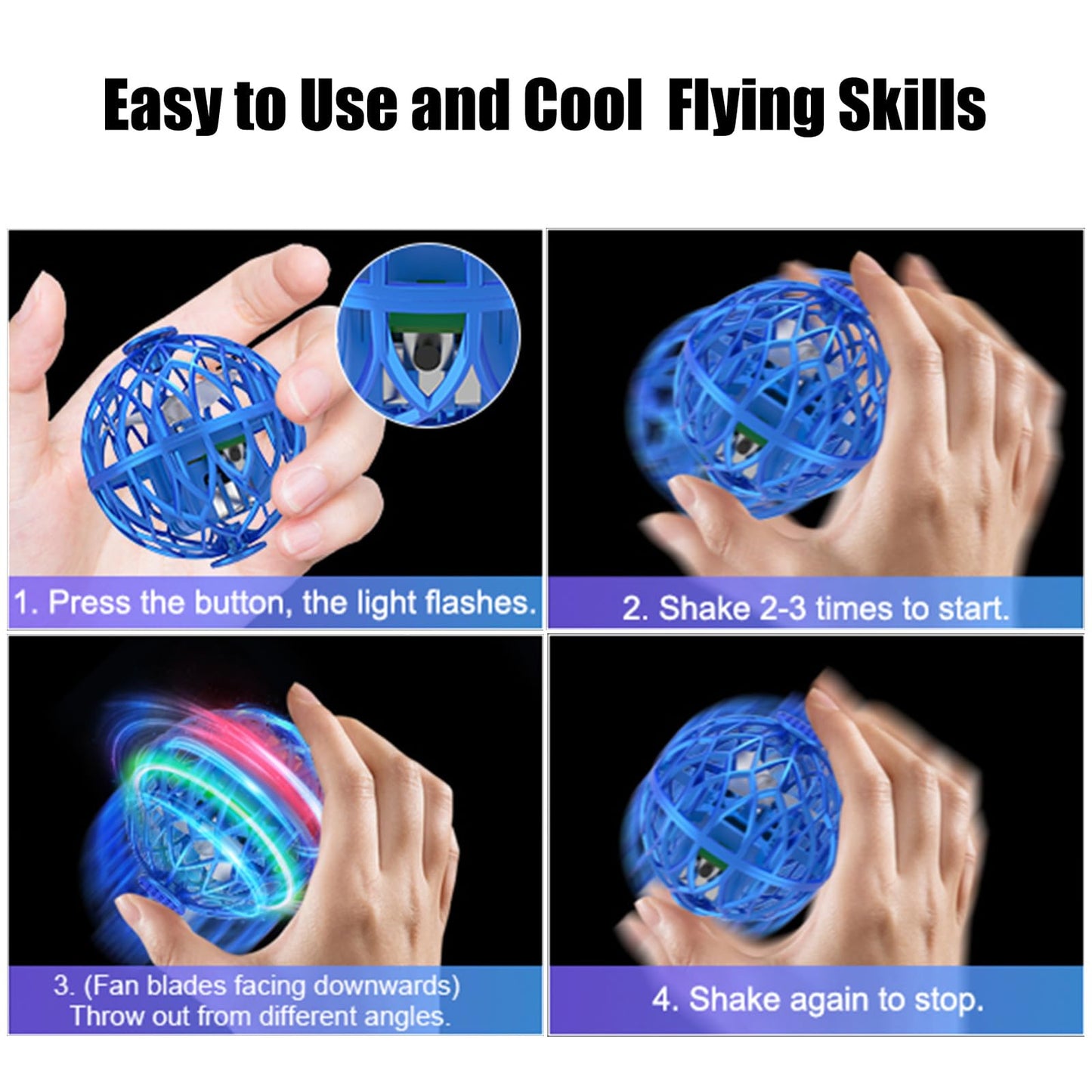 OBEST 2025 Flying Orb Ball Toy, Galaxy Ball Cosmic Globe Boomerang Hover，Hand Drone Orbit, Galactic Fidget Spinning, Birthday Cool Stuff for 6 7 8 9 10+ Year Old Boys Girls Teens Outdoor