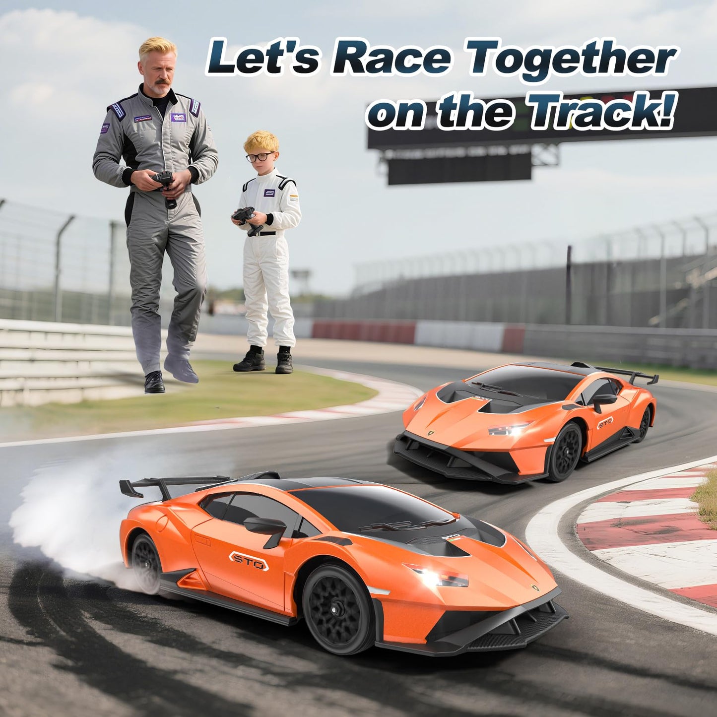 Lamborghini Remote Control Car, 1:18 Scale Officially Licensed Lambo Toy Car, 35KM/H High Speed Fast RC Drift Car with LED Light 2.4GHz Model Cars for Boys Girls Kids Adults Birthday Ideas Gift