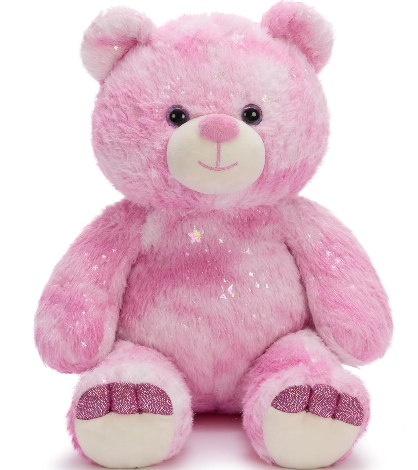 Tezituor Pink Teddy Bear,Stuffed Teddy Bear,Rainbow Bear Plush Toys,13.78in Cute Cozy Bears Stuffed Animal, Plushies,Stuffies for Girlfriend,Kids,Christmas,Birthday,Valentines Gifts,Huggable Medium