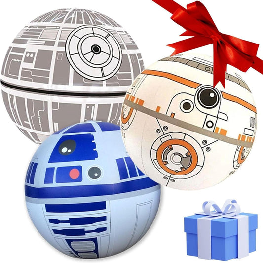 NINOSTAR Large Play Balls Set of 3 - Fun Indoor and Outdoor Gift, Size 14 Inches - Can Use for Play/Room Decor/Party Decor/Pool Inflatable Water Toys - Size Large