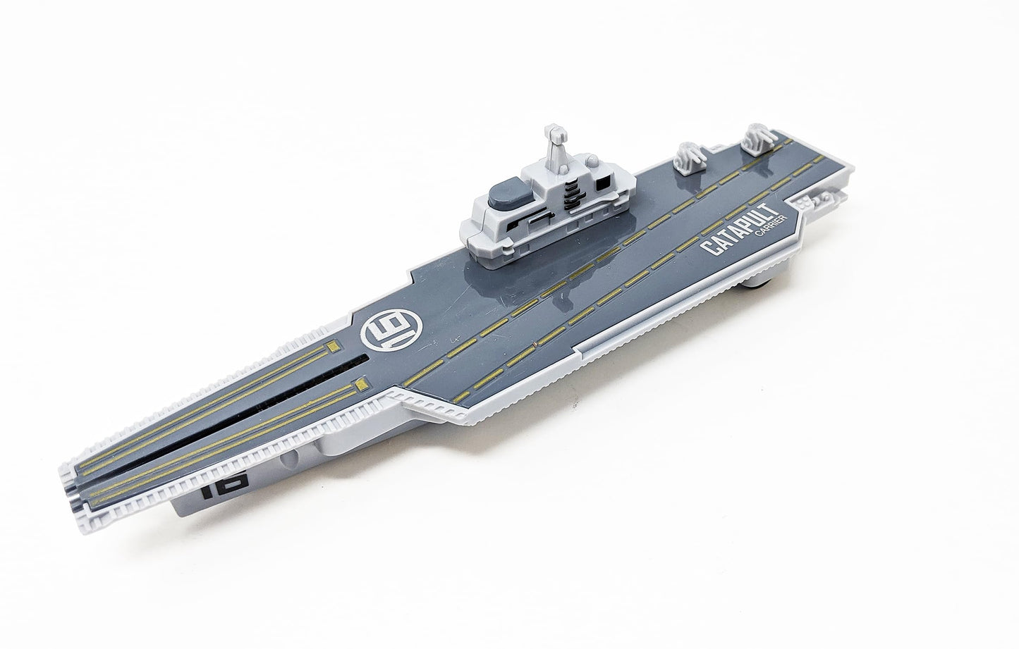 Large Aircraft Carrier Toy Small Catapult Aircraft Carrier Combo with Fighter Jets and 12 Military Vehicles