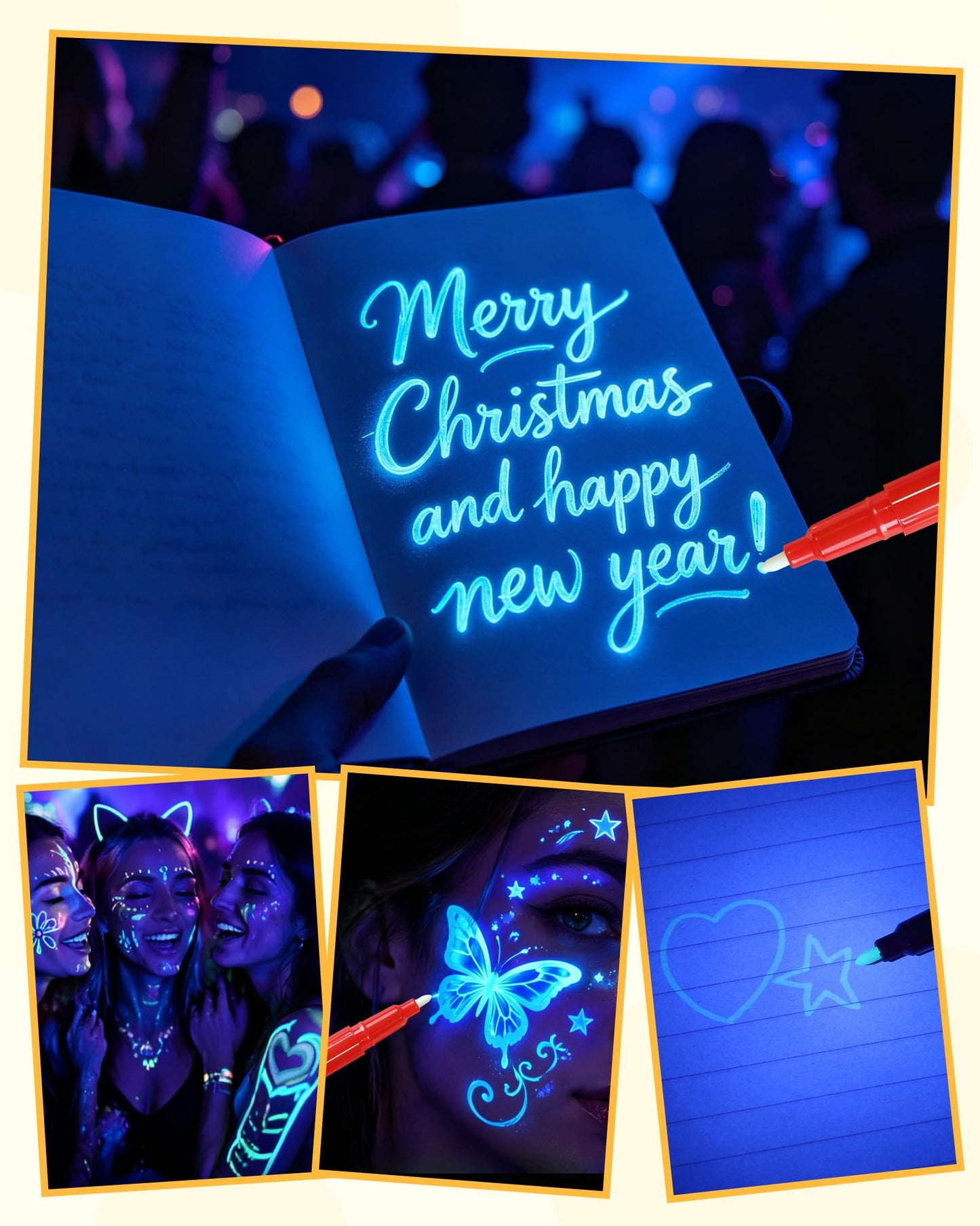 Invisible Ink Pens with UV Light, 32 Pcs Spy Pens for Secret Messages, Party Favors for Boys Girls, Magic Markers Classroom Prizes for Students, Birthday Christmas Party Toy Goodies Bag Gift for Kids