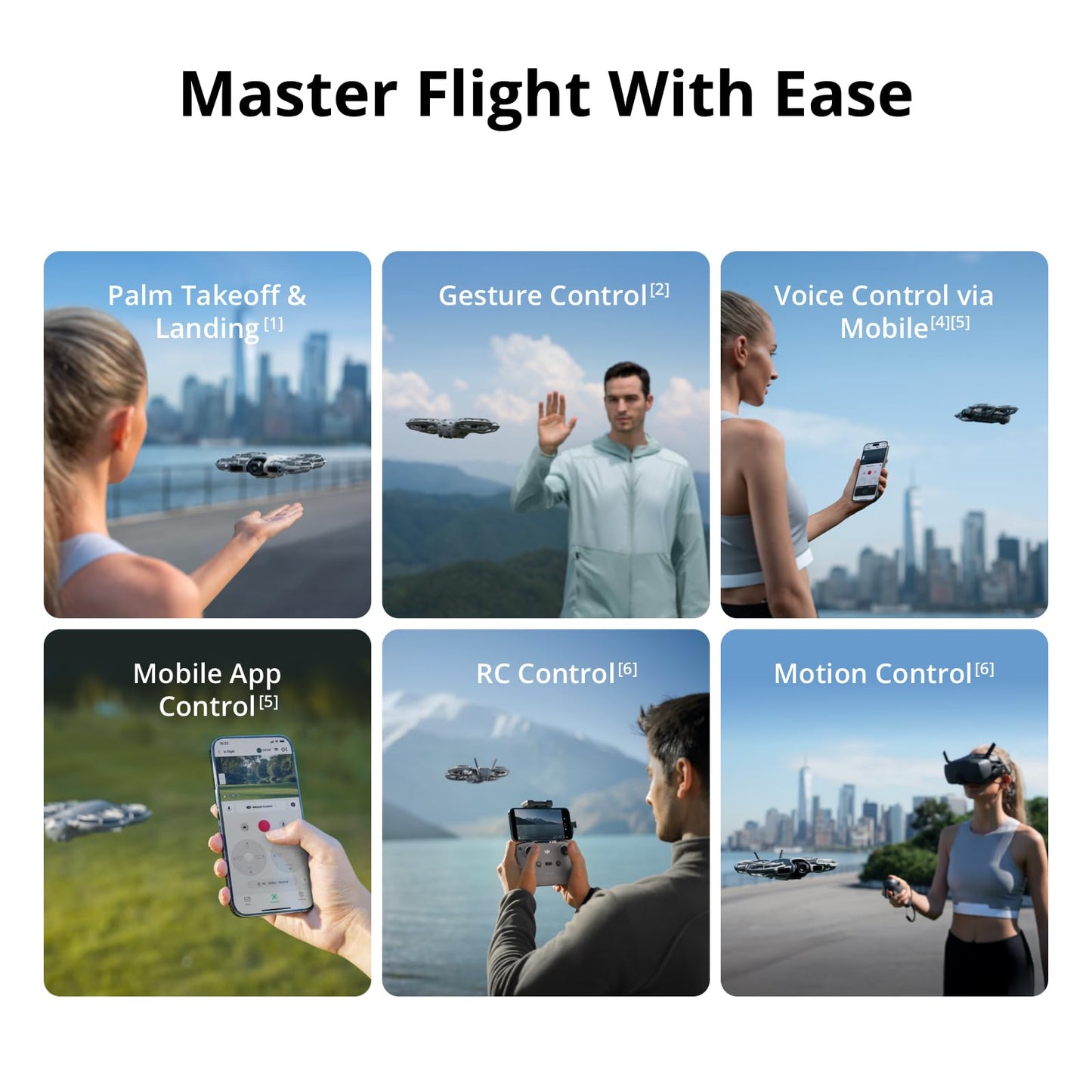 DJI Neo 2 Fly More Combo (Drone Only), 4K Drone With Camera, Palm Takeoff & Landing, Gesture Control, ActiveTrack, Omnidirectional Obstacle Sensing, 3 Batteries