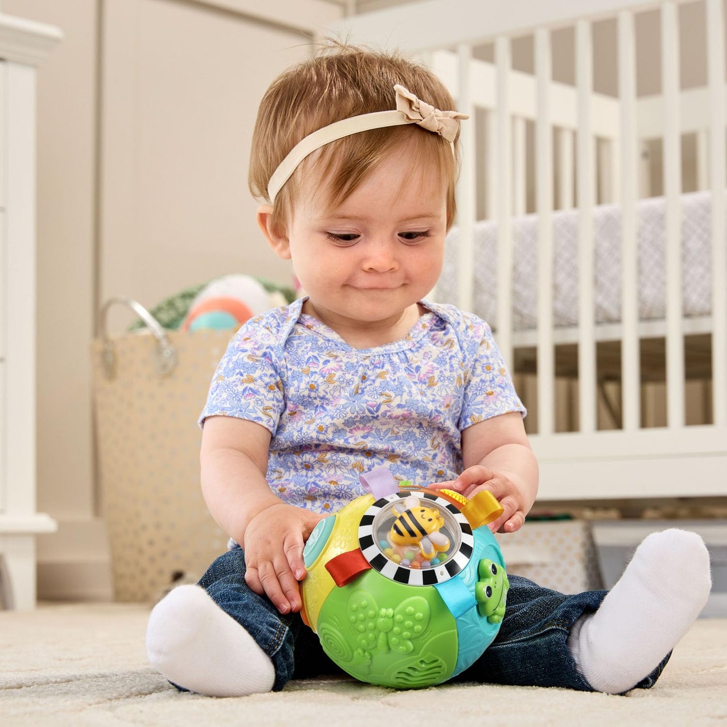 VTech Baby On-the-Moove Activity Ball with Textures, Orange
