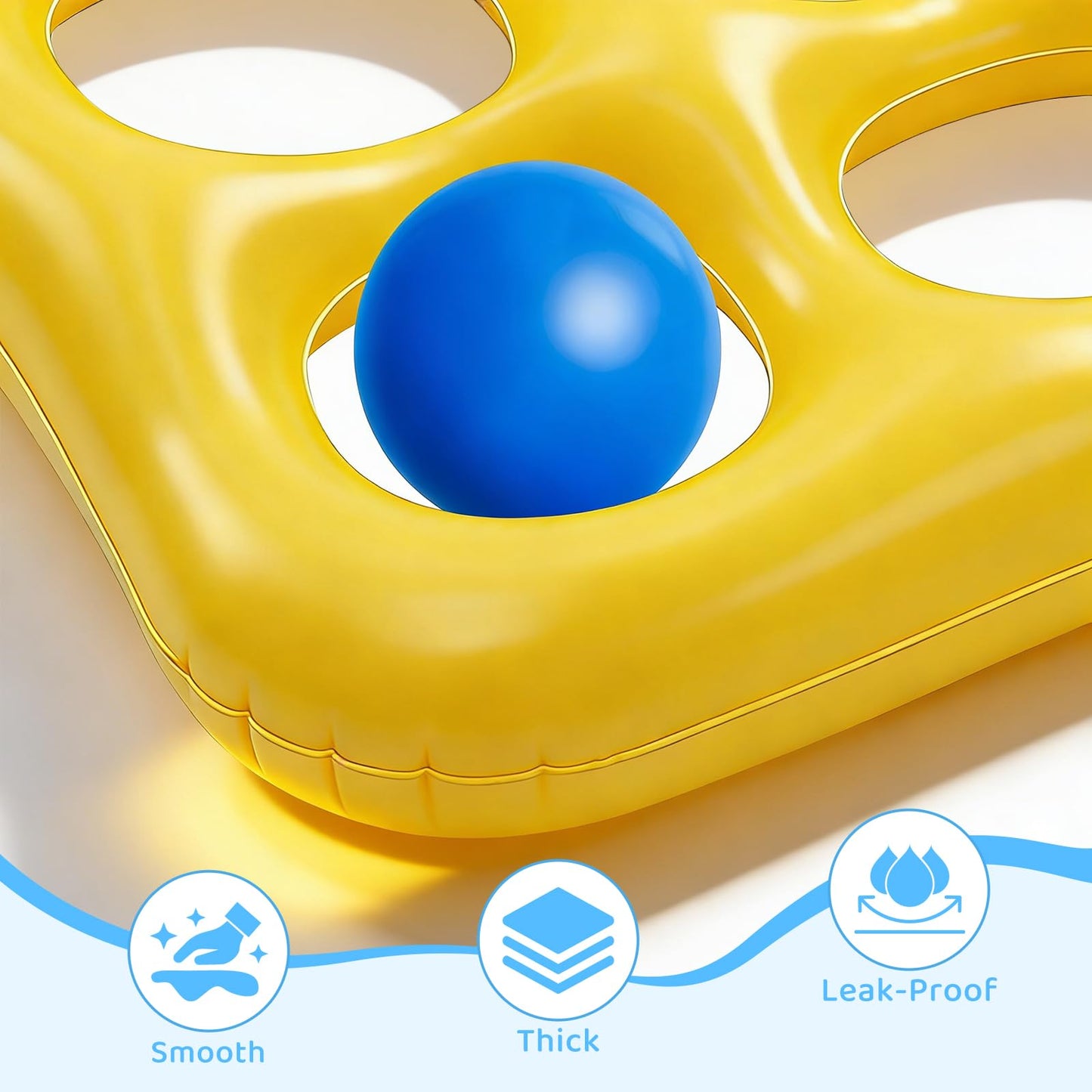 Inflatable Pool Toys Games Set - Tic-Tac-Toe Toss Game Floating Toy with 10 Balls, Outdoor Swimming Water Toys for Kids Adults