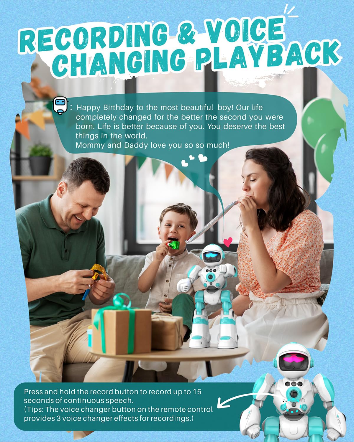 Oharsea Toys for 3-8 Year Old Boys and Girls, Rechargeable Robot Toys for Kids with Recording Voice, Programming, Gesture Sensing, Singing, Dancing, RC Robot Birthday Gifts for Boys and Girls