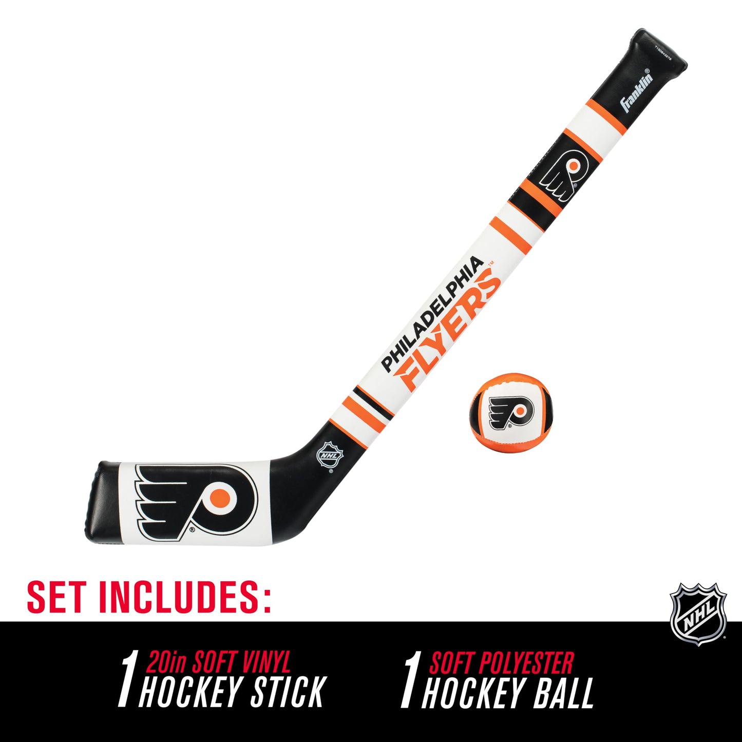 Franklin Sports NHL Philadelphia Flyers Softsport Hockey Set, Youth One Size