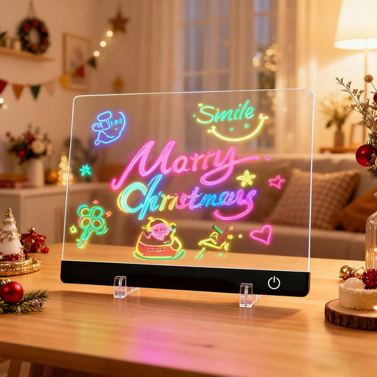 LED Drawing Board for Kids,13.7" USB Light Up Tracing Tablet with 6 RGB Light Modes, 7 Dry Erase Markers & Tracing Paper,Neon Light Up Drawing Tablet Gifts for Kids Birthday Christmas Gift Ideas