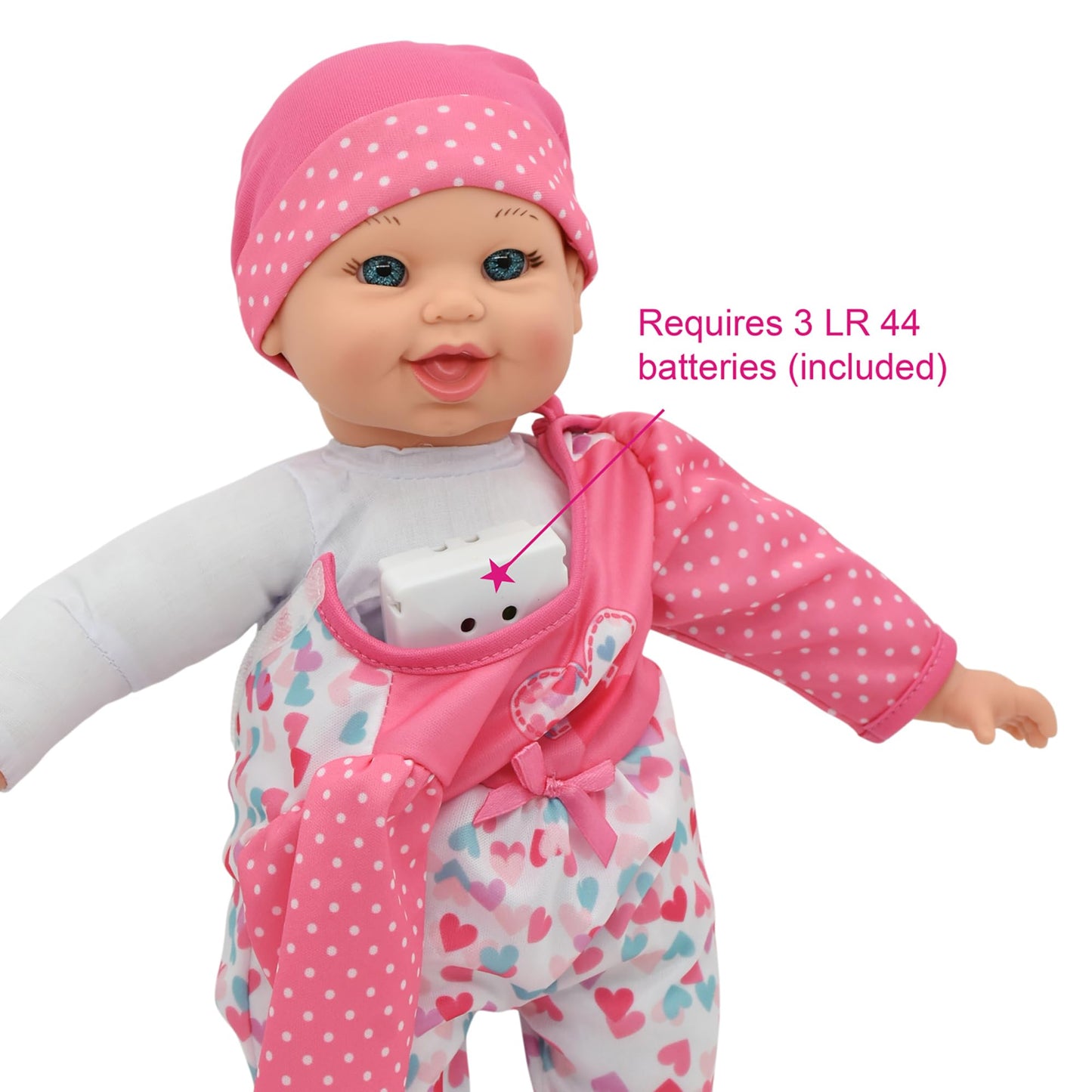 Little Darlings: 12" Talking Twins - Pink, Teal, Hearts - 2 Soft Body Baby Dolls, Make 12 Sounds, 2 Bottles, New Adventures, Toddler & Kids Ages 2+