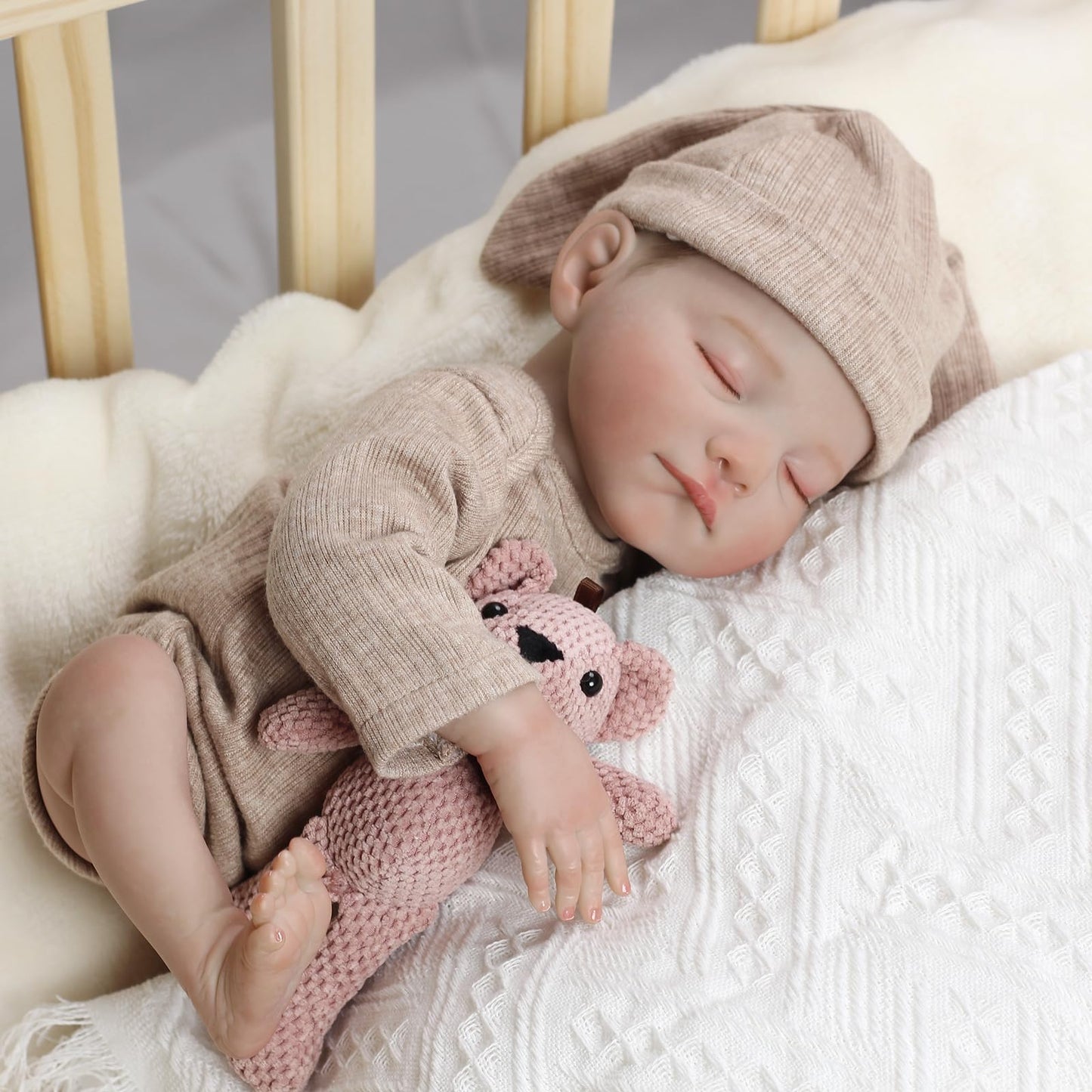 KidCuddz Reborn Baby Dolls - 18 Inch Dolls Vinyl Full Body with Realistic Vein Details, Real Life Baby Doll，Includes Accessories for 3+ Year Old Girls Gifts