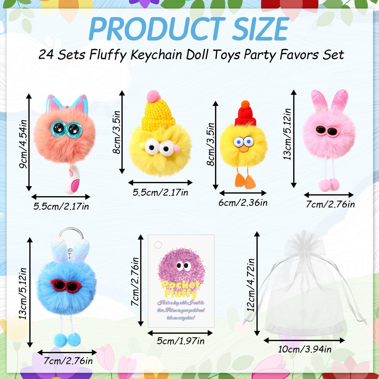 Tasdurian 24 Sets Funny Keychain Coworker Plush Fluffy Pom Pom Keychains Bulk Graduation Thank You Gifts Bulk Employee Gifts Staff Team Inspirational Pun Cards Party Favors Supplies(Stylish Style)