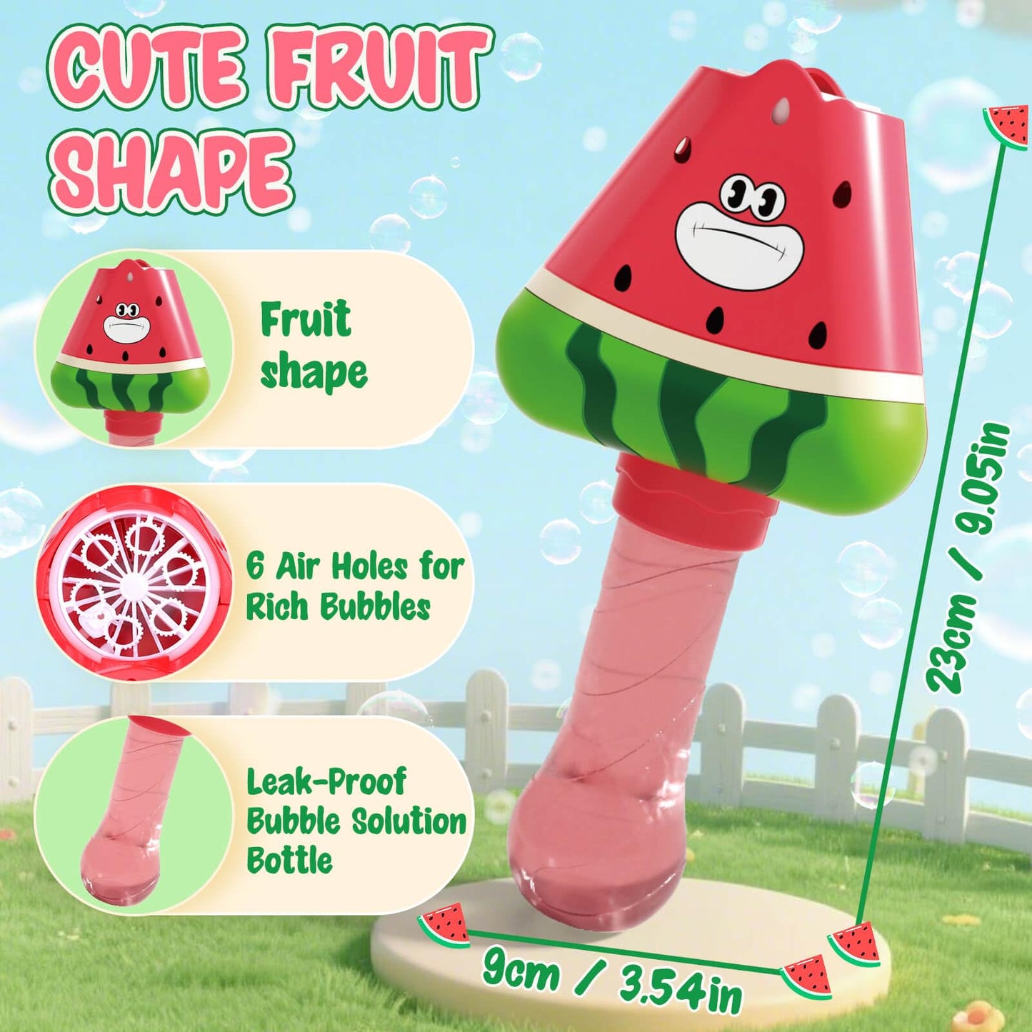 Aooess Bubble Wands for Kids Ages 3-5 Years Old: Automatic Bubble Machine for Kid, Light Up Bubble Wand Toddler Outdoor Toys, Summer Outdoor Party Birthday Gift for 3 4 5 6 7 8 Year Old Girls, Red